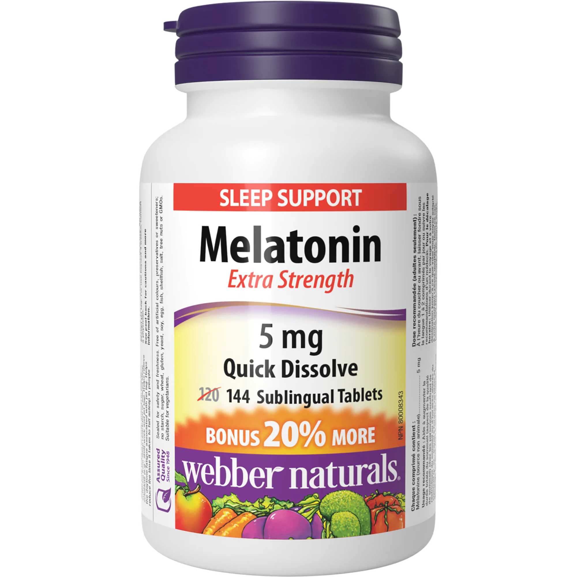 Melatonin 5 mg Quick Dissolve Sublingual Tablets - Image 2